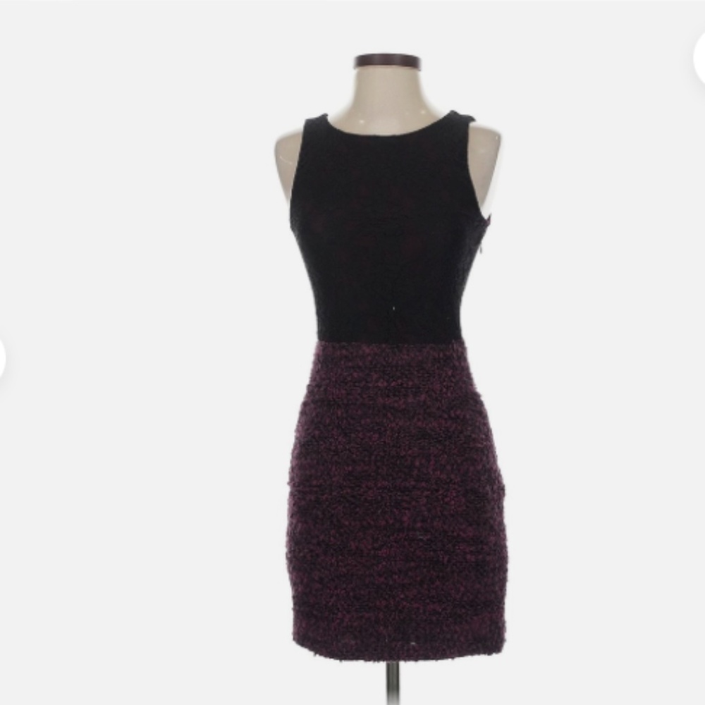 Bailey 44 “Enshadowed Heart” Lace & Bouclé Dress | Nordstrom | Size XS |